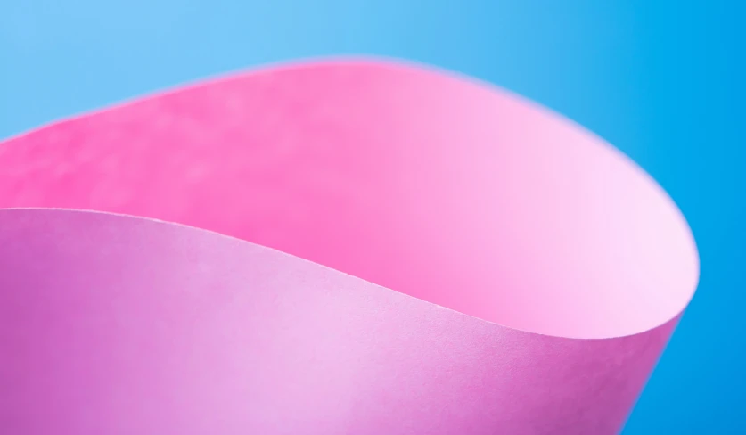 two pink cylinders sitting side by side against a blue background