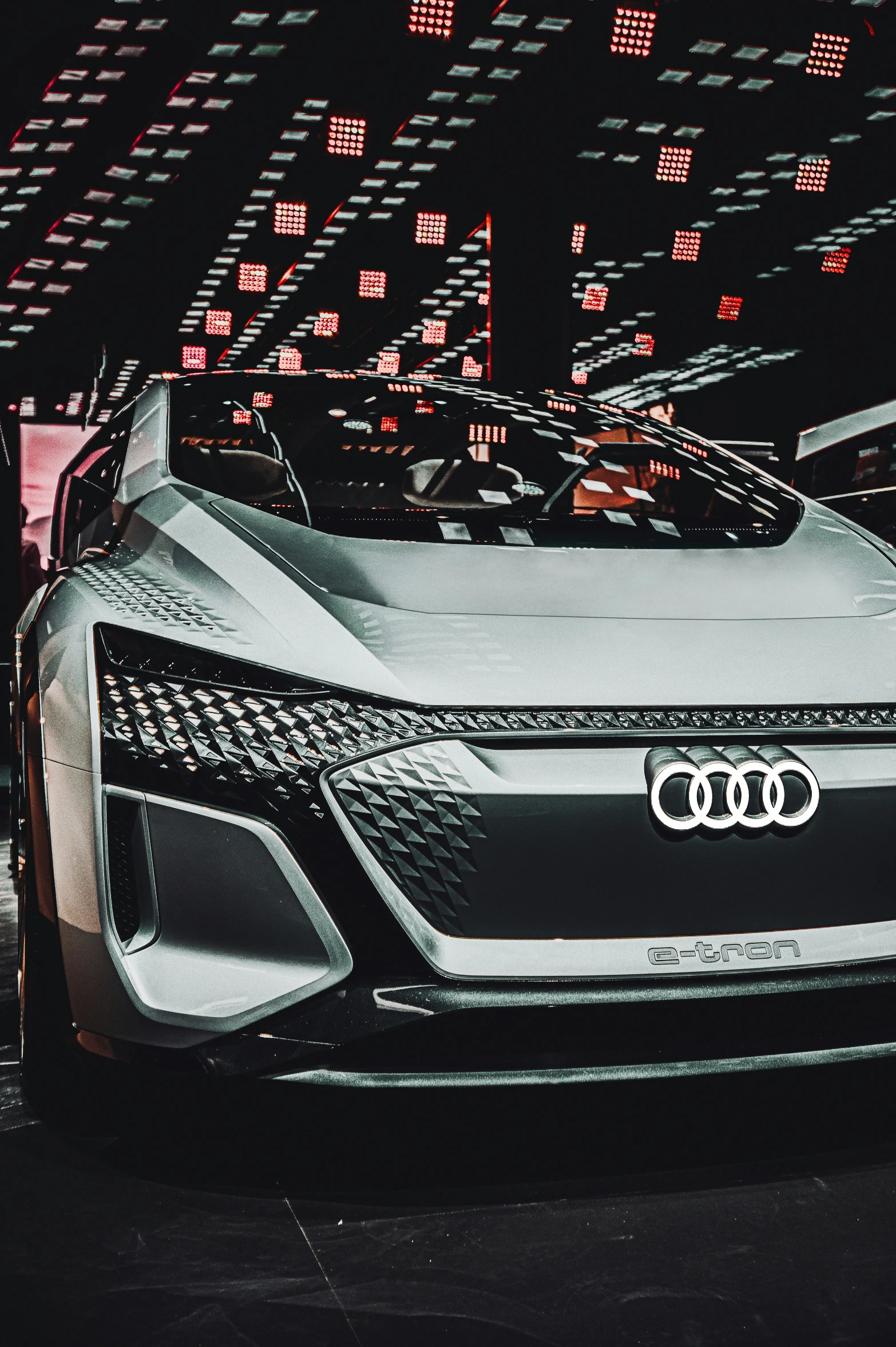 the new audi concept driving on stage