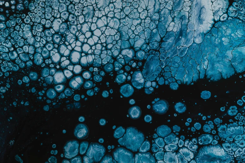 bubbles are created on the water as seen from above