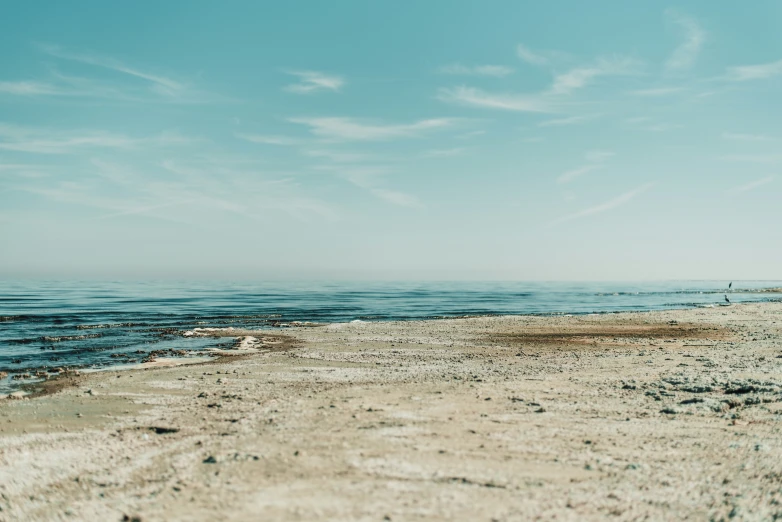 a person in blue jeans on a beach with a red surfboard