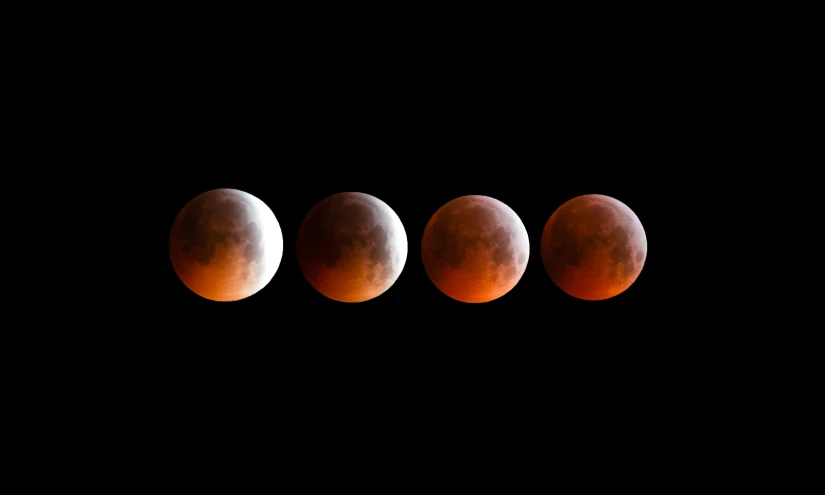 three phases of a super  moon