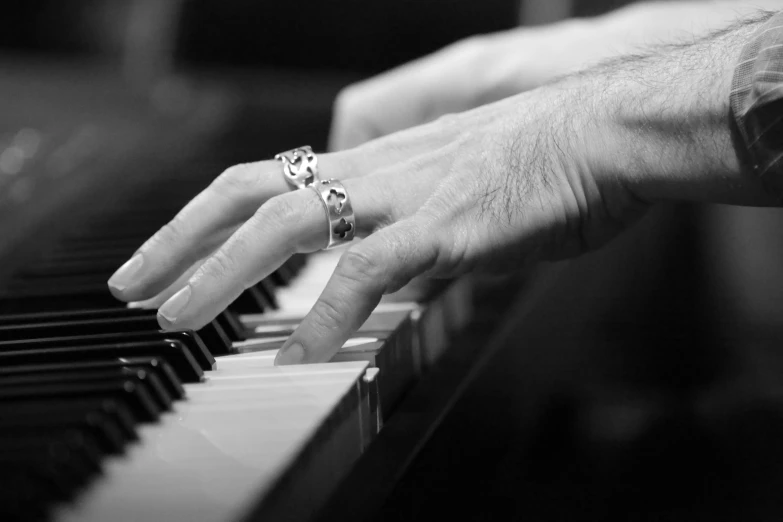 a person with their hands on the piano keys