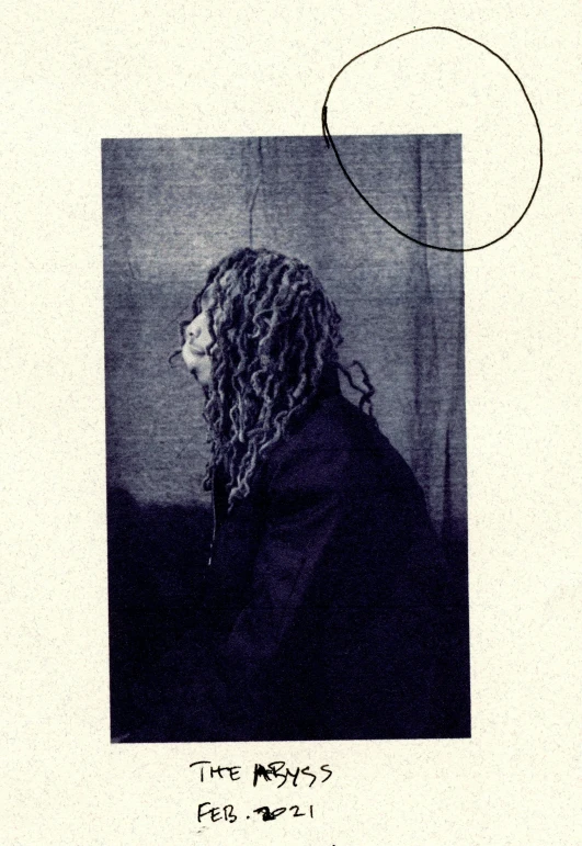 a drawing of a person with dreadlocks on it