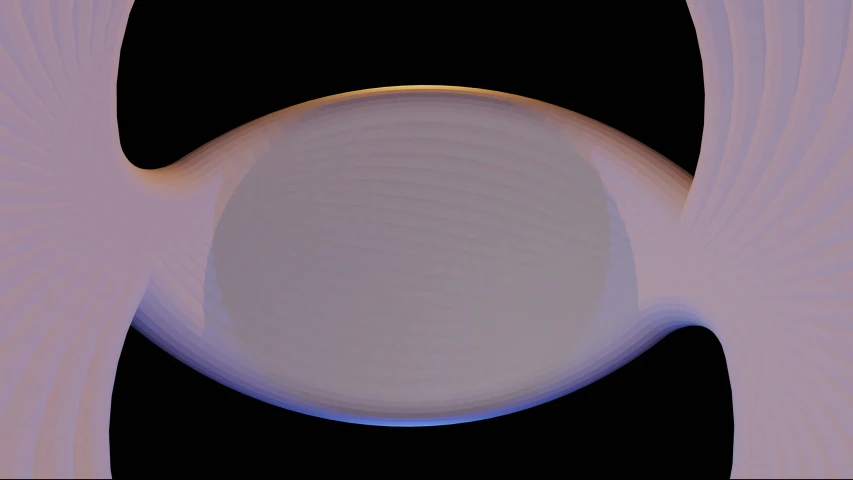 an image of a white object with blue and black highlights