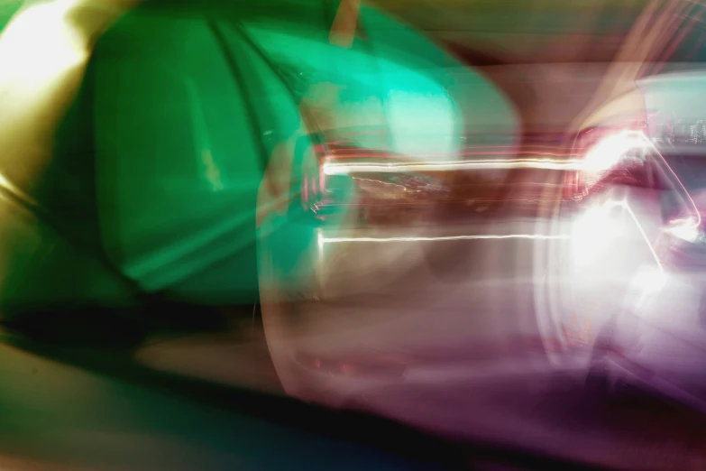 an abstract image of an person in a car