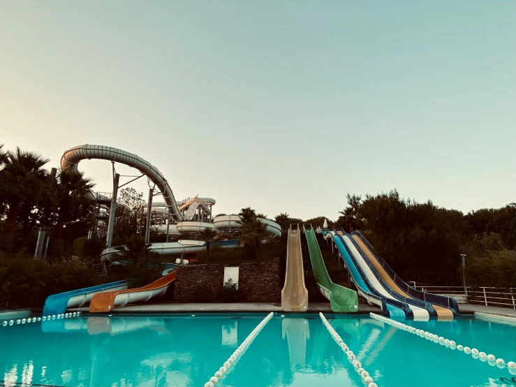 the slide is empty and ready for the guests to have fun