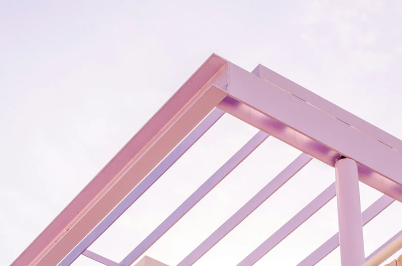 a po of some wood frame against a blue sky