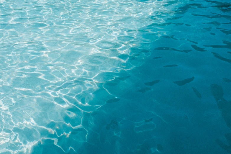 an aerial view of a water surface near the bottom