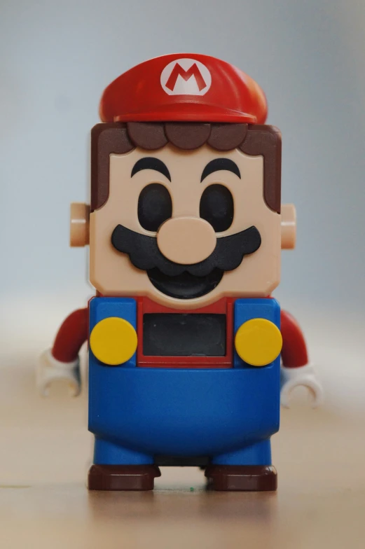 an item on the table that looks like mario