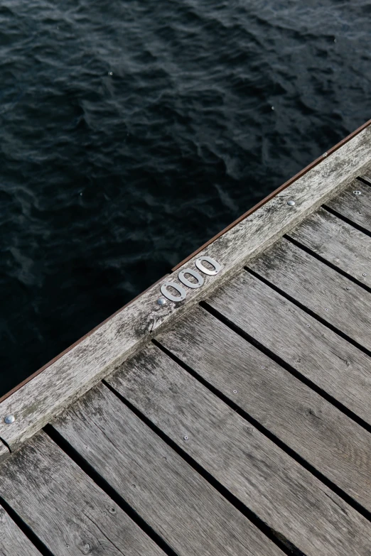 a water way with a dock that says 350 is written on it