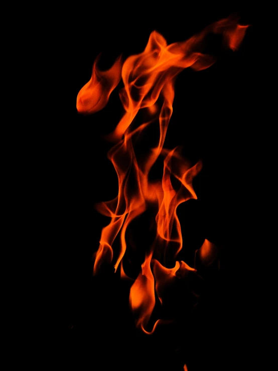 red  flames on a black background