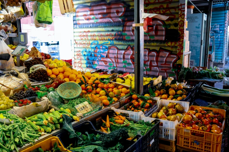 the outdoor market has an abundance of fresh fruits and vegetables