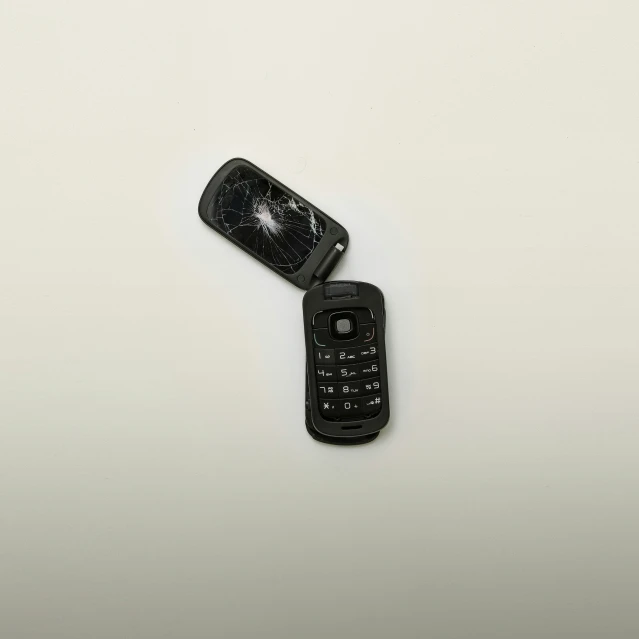 an old cell phone with a ed back end