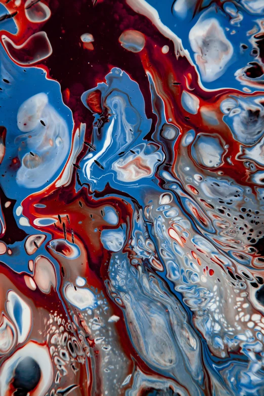 a closeup of colorful water drops