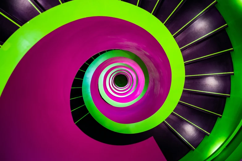 an abstract image of a spiral stair case