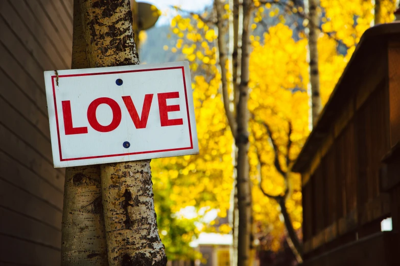 this is an image of a sign hanging from the side of a building