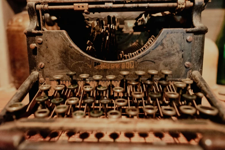 a close up s of an old typewriter