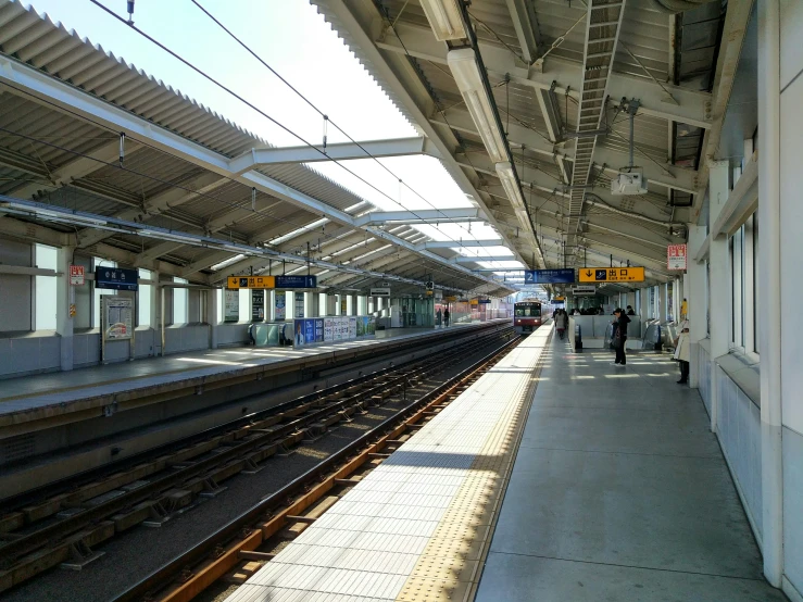 there is a train platform at the station