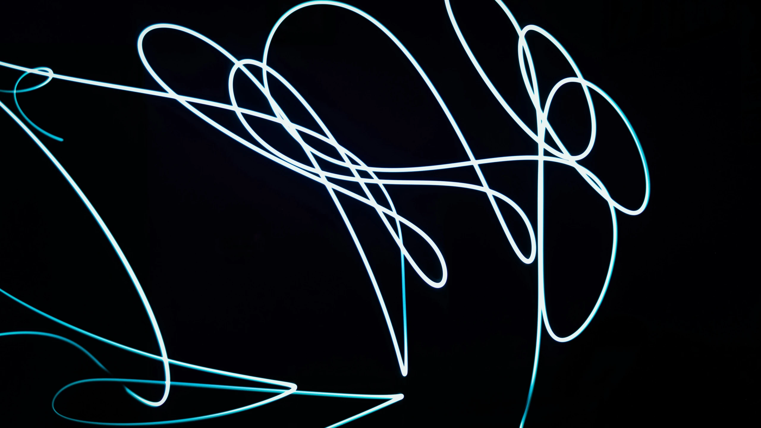 light painting on a dark blue background