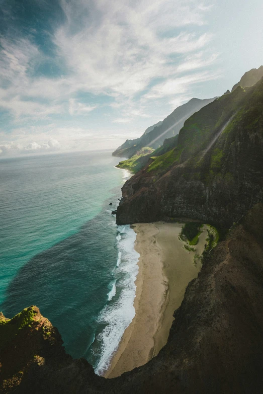 an image of a beach from above