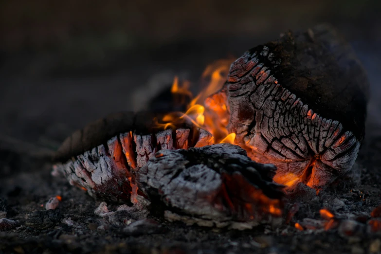 the camp fire has been completely burnt to a large amount