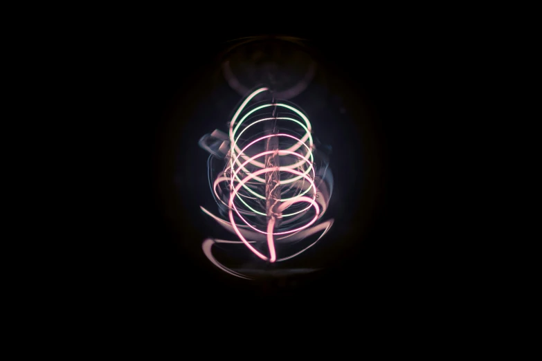 a pograph of a neon abstract artwork