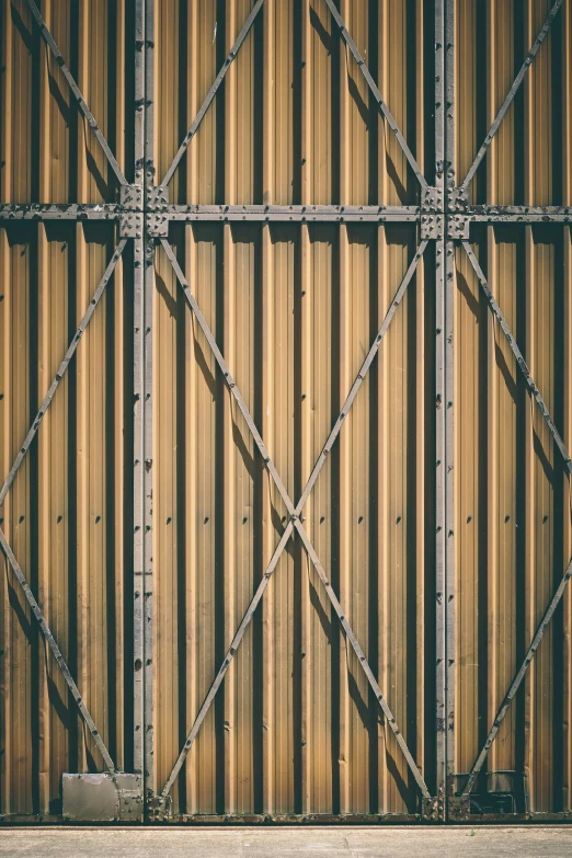 an old metal window with bars and bars