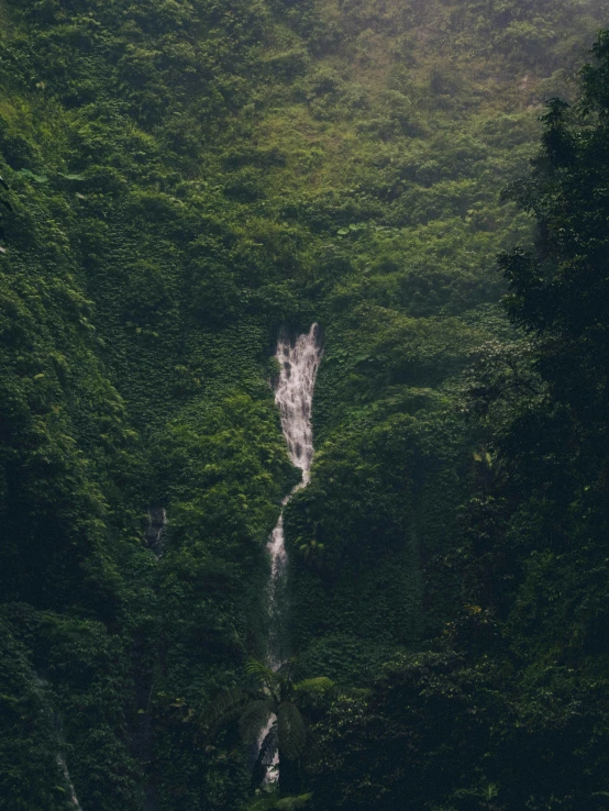 some water is running down some steep mountain