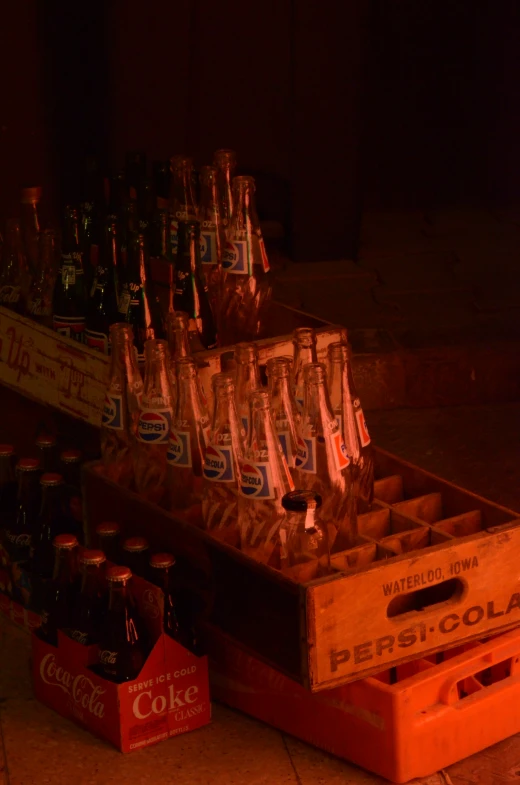 many bottles of beer are in an old crate