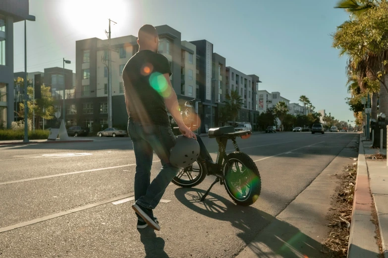 a man riding his skateboard on the street