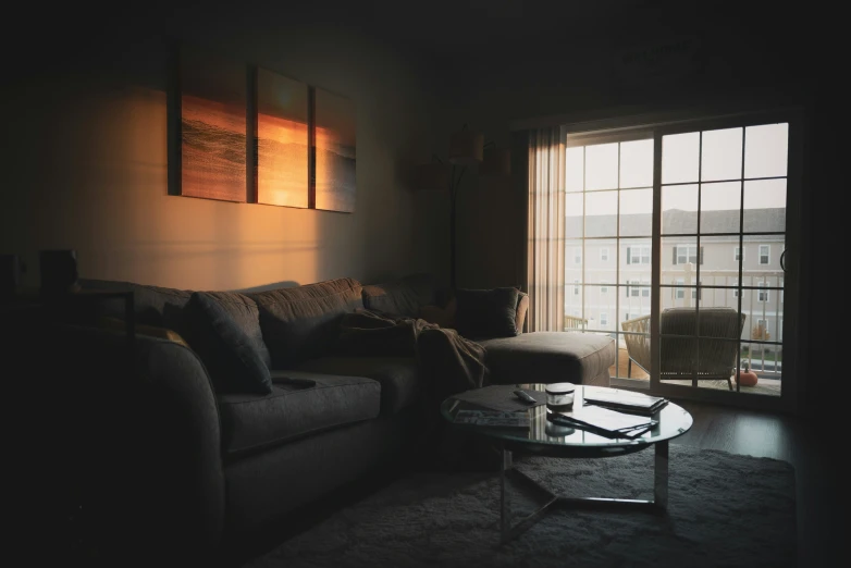 an image of a living room setting with large window