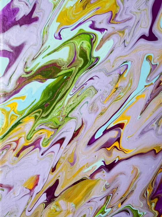 an abstract painting with many different colors