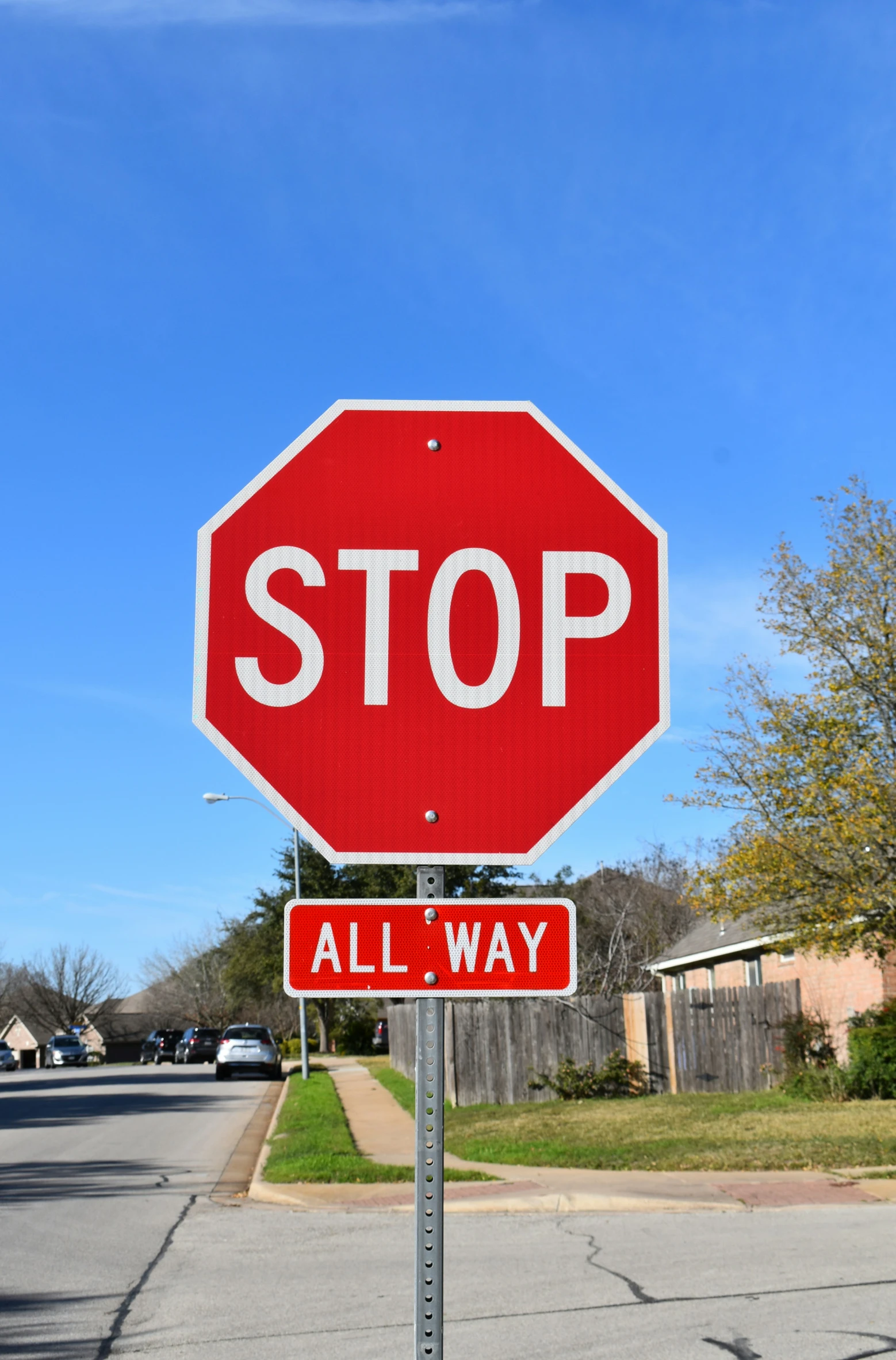 a stop sign painted to look like it has the word'all way'underneath it