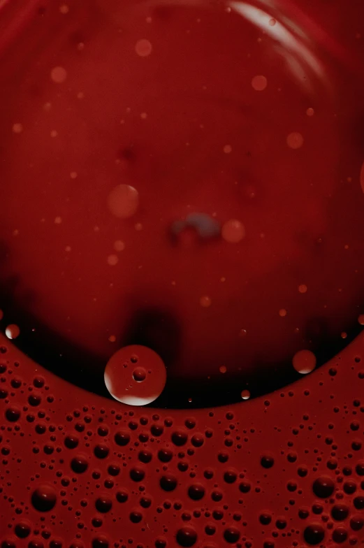 bubbles and water that have red colors