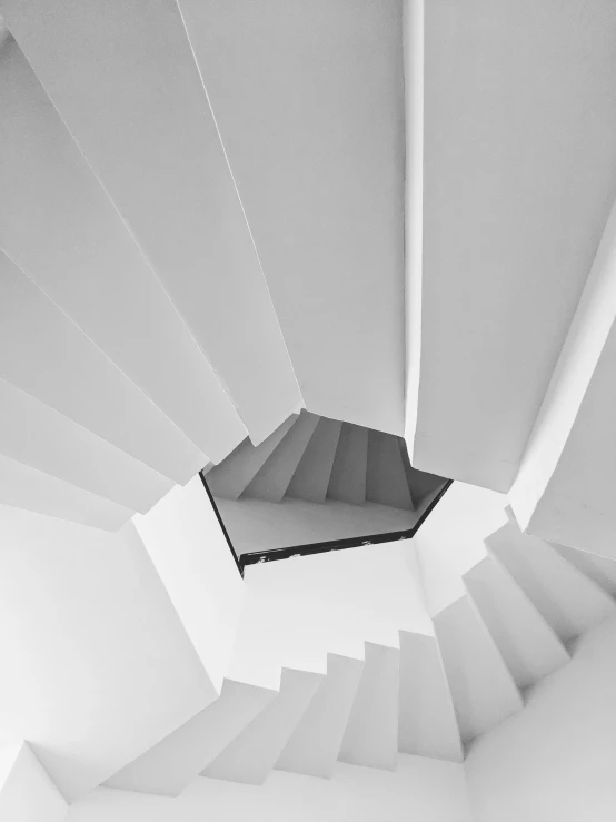 a black and white po of some stairs