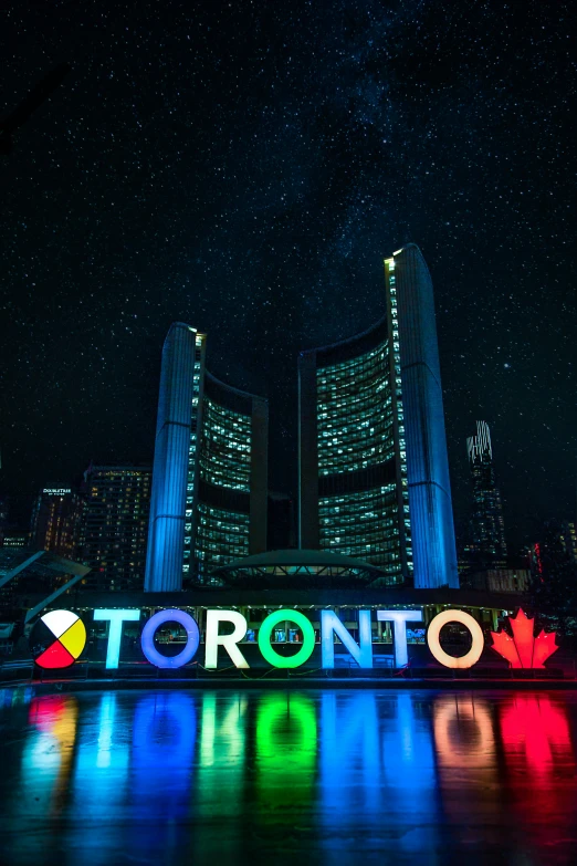 a building with a sign that reads toronto