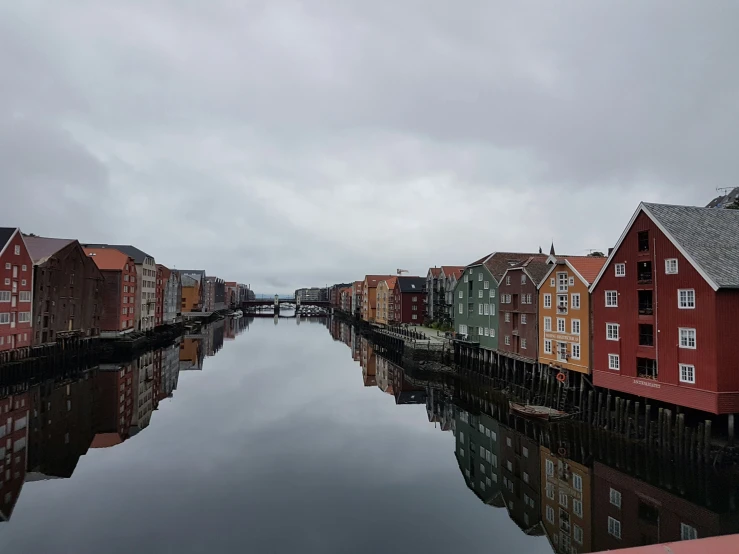 a waterway and houses along side each other