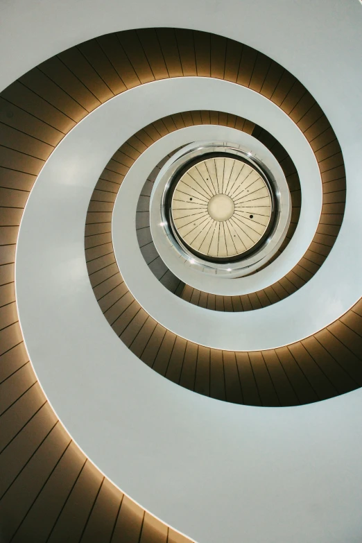 there are three circular sections of a spiral