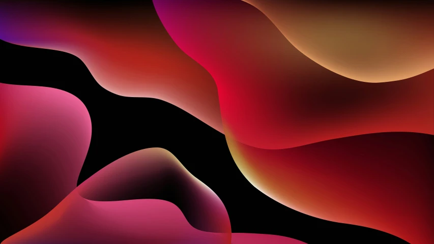 abstract colored shapes on black background