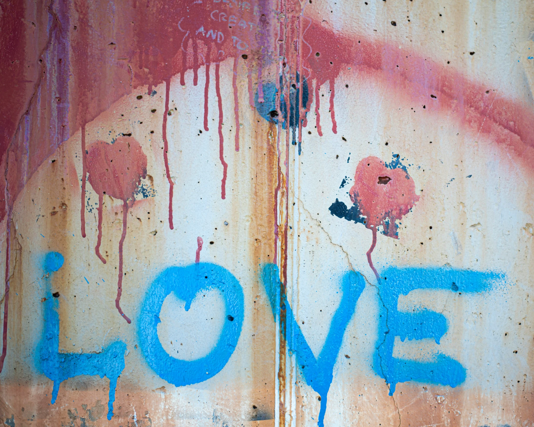 a painted object with graffiti on it that says love