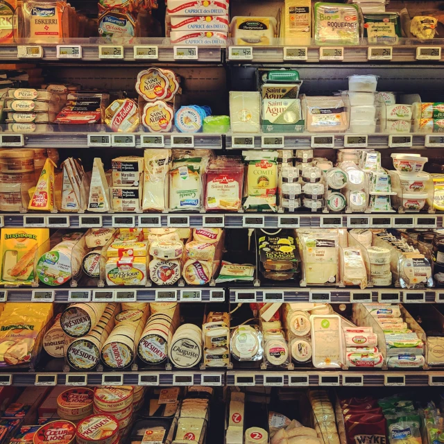 a store with a lot of shelves full of meat