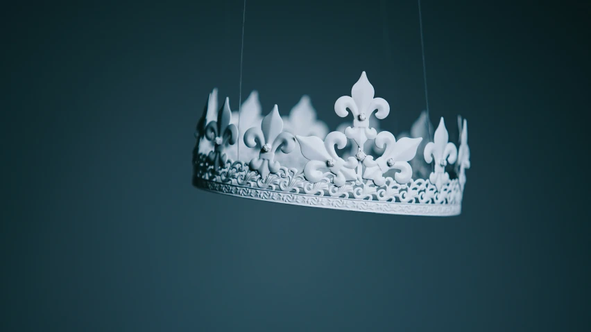 a crown that is hanging from the ceiling