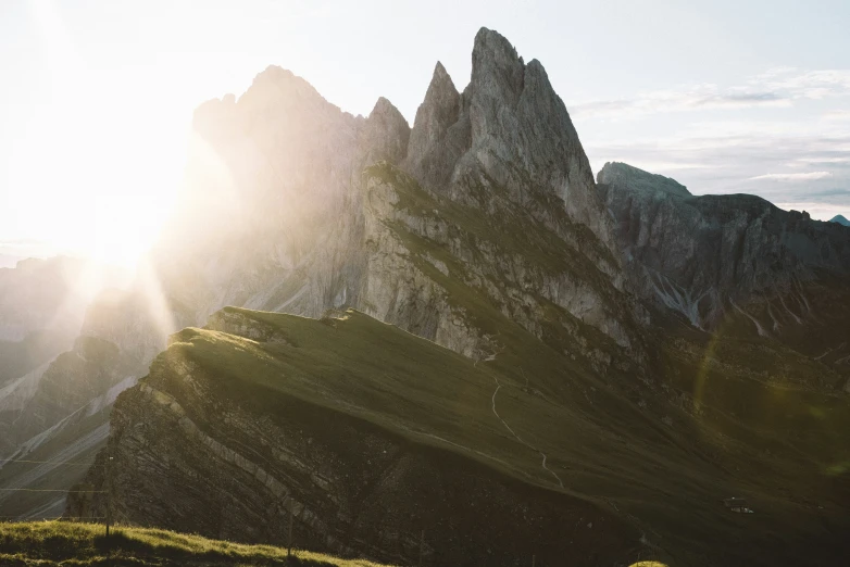 the view over a mountain that is surrounded by a group of rocks