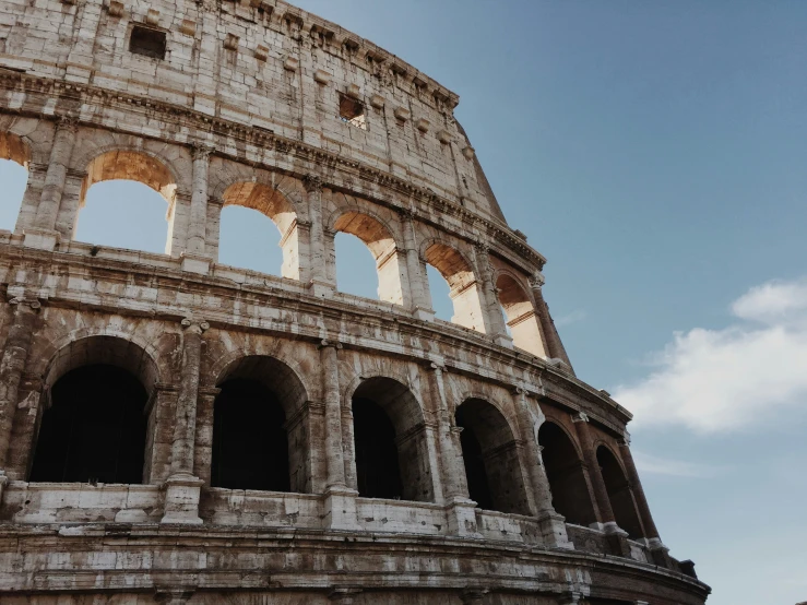 an old abandoned roman structure with large windows