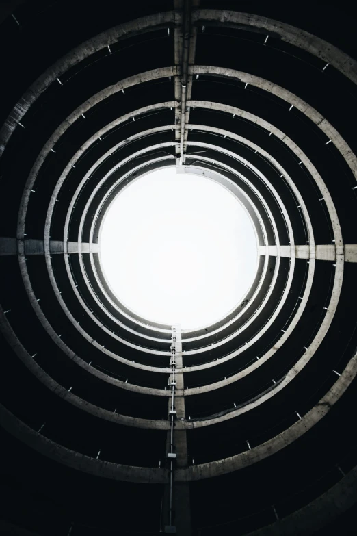 inside view of a circular structure with no people