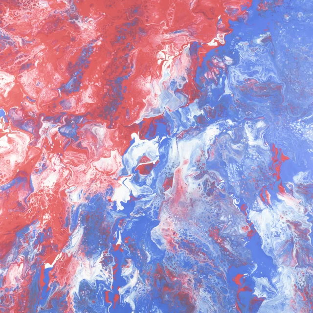 an image of a painting painted in orange, pink and blue