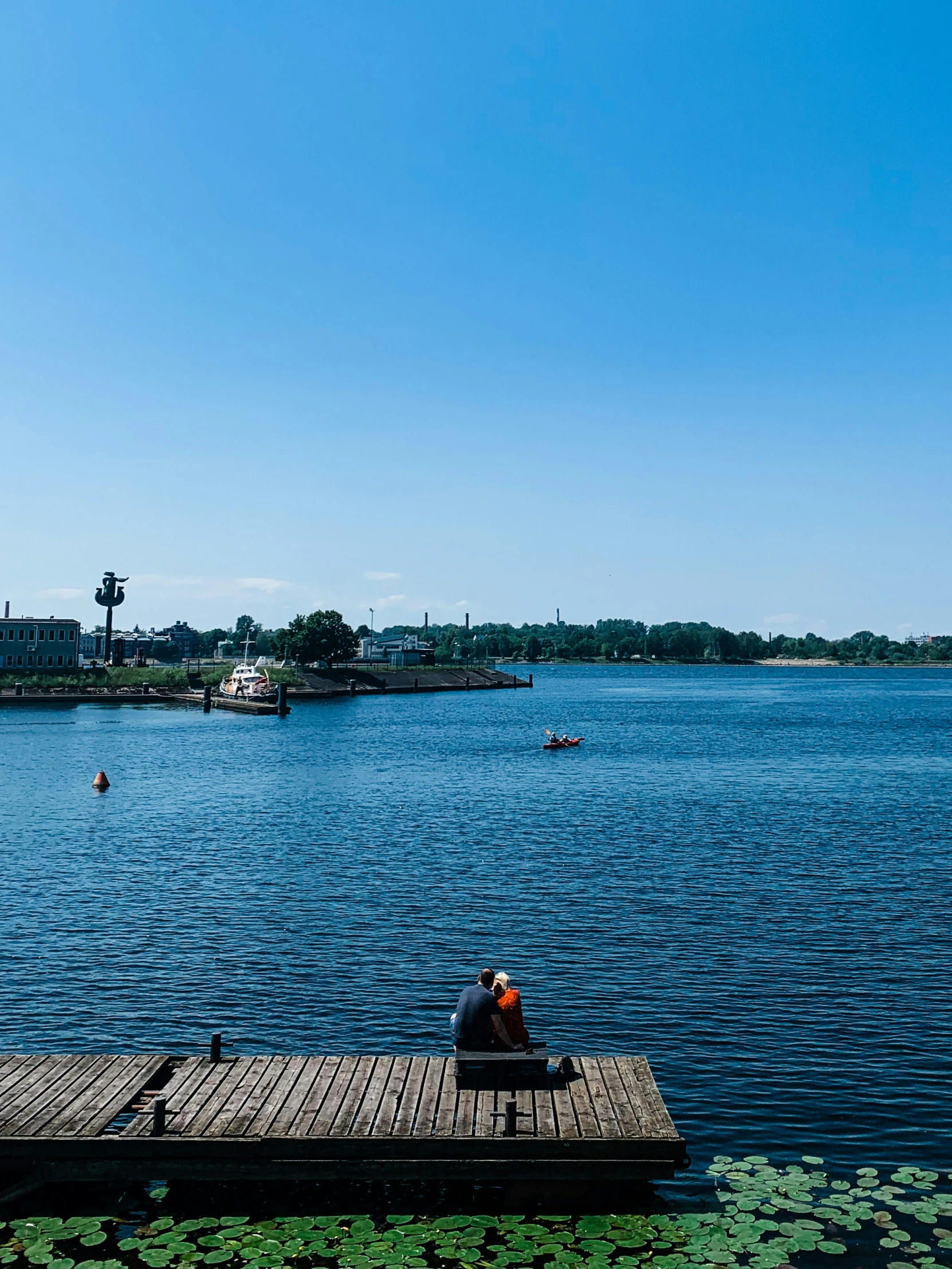 the lake is very shallow and still water