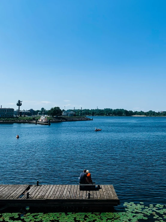 the lake is very shallow and still water