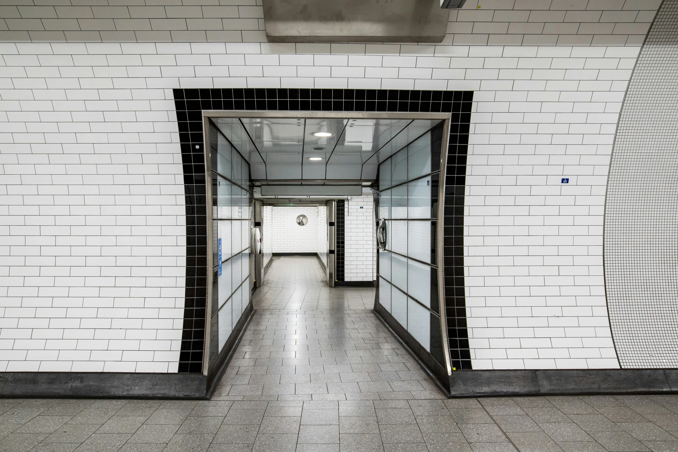 there is a door way in the hallway