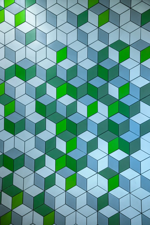 a very pretty art piece with many green squares